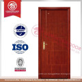 Puerta de madera interior hecha en China, diseño simple Puerta de madera compuesta MDF melamina de la piel